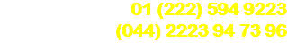 01 (222) 594 9223
(044) 2223 94 73 96